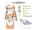 Hauck Hochstuhl Beta Plus Newborn Set Buchenholz Beige Bild 1