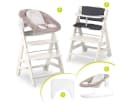 Hauck Beta Plus Newborn Set Hochstuhl Weiß Massivholz mit Neugeborenenaufsatz Bild 2