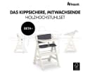 Hauck Beta Plus Newborn Set Hochstuhl Weiß Massivholz mit Neugeborenenaufsatz Bild 3