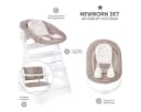 Hauck Alpha+ Hochstuhl Newborn Set Weiß Buchenholz mit 2in1 Bouncer Bild 1