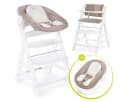 Hauck Alpha+ Hochstuhl Newborn Set Weiß Buchenholz mit 2in1 Bouncer Bild 2