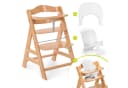Hauck Alpha Plus Hochstuhl Set Natur Holz mit Click Tray & Baby-Sitz Bild 2