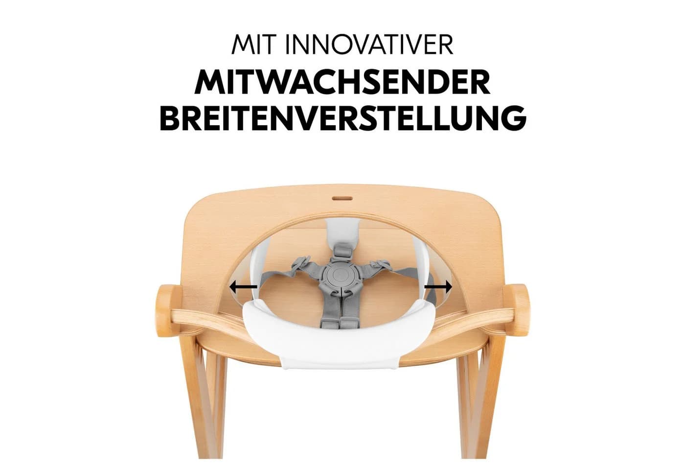 Hauck Alpha Plus Hochstuhl Set Natur Holz mit Click Tray & Baby-Sitz - Bild 3