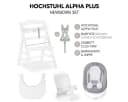 Hauck Hochstuhl Alpha Plus Newborn Set Weiß Holz mit Neugeborenenaufsatz Bild 1
