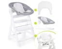 Hauck Hochstuhl Alpha Plus Newborn Set Weiß Holz mit Neugeborenenaufsatz Bild 2