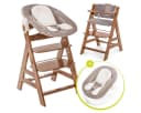 Hauck Hochstuhl Alpha Plus Newborn Set Buche Braun Bild 2
