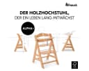 Hauck Hochstuhl Alpha Plus Set Natur Mitwachsender Holz Bild 1