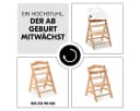 Hauck Hochstuhl Alpha Plus Set Natur Mitwachsender Holz Bild 5
