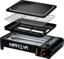 Mianova Camping-Gasgrill 2in1 Schwarz mit Piezozündung & Komplettset Bild 4