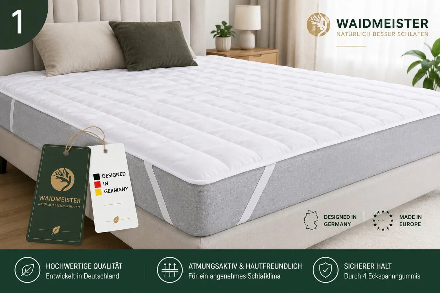 DILUMA Matratzenauflage Comfort Mikrofaser 180x200 cm