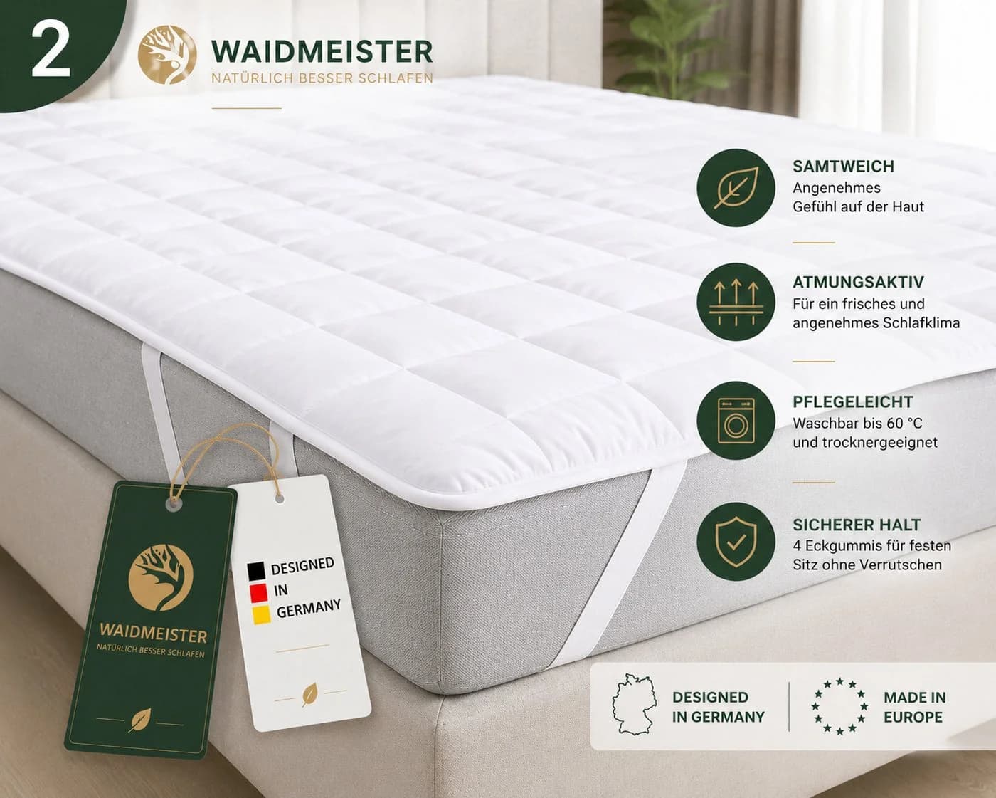 DILUMA Matratzenauflage Comfort Mikrofaser 180x200 cm - Bild 3
