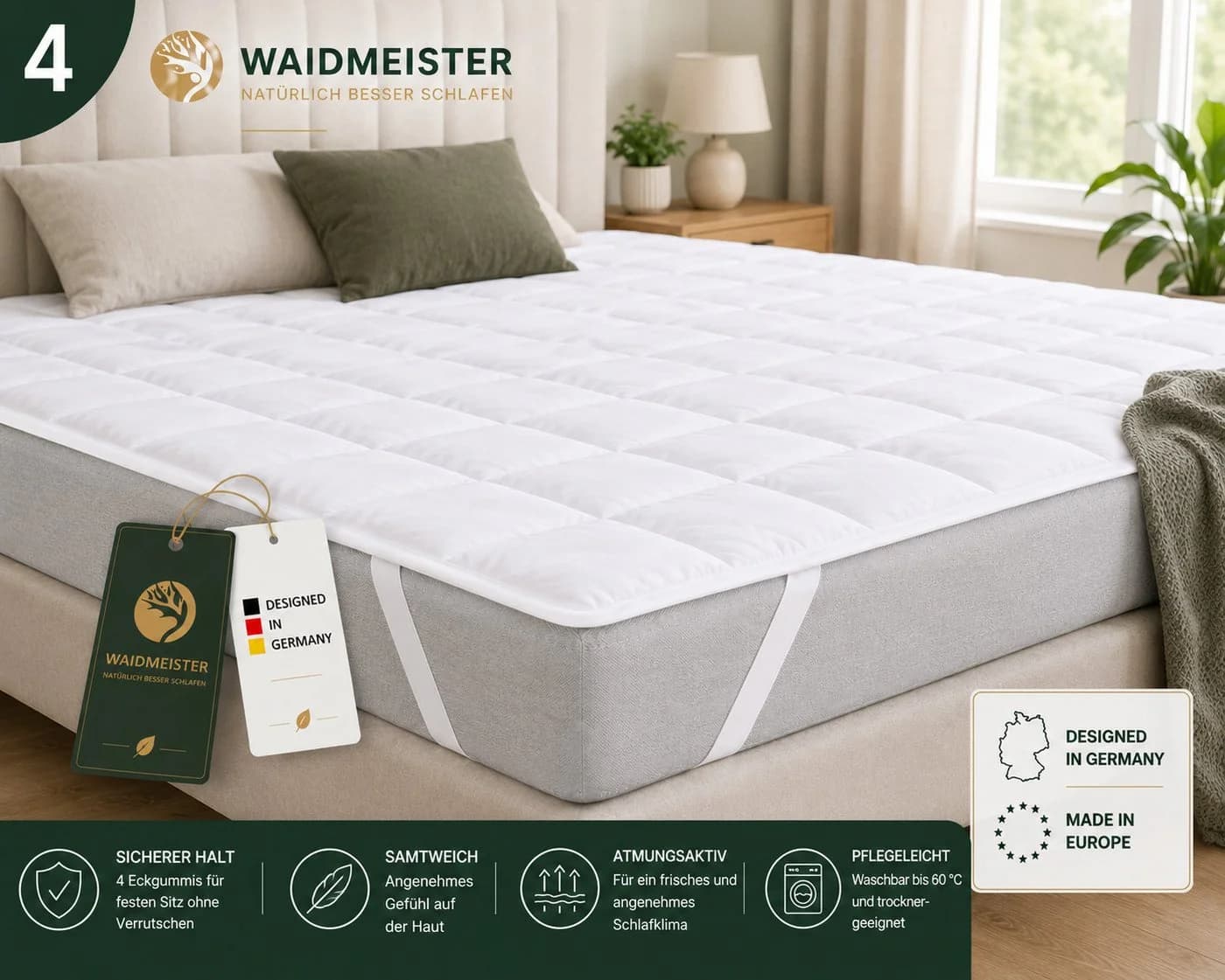 DILUMA Matratzenauflage Comfort Mikrofaser 180x200 cm - Bild 5
