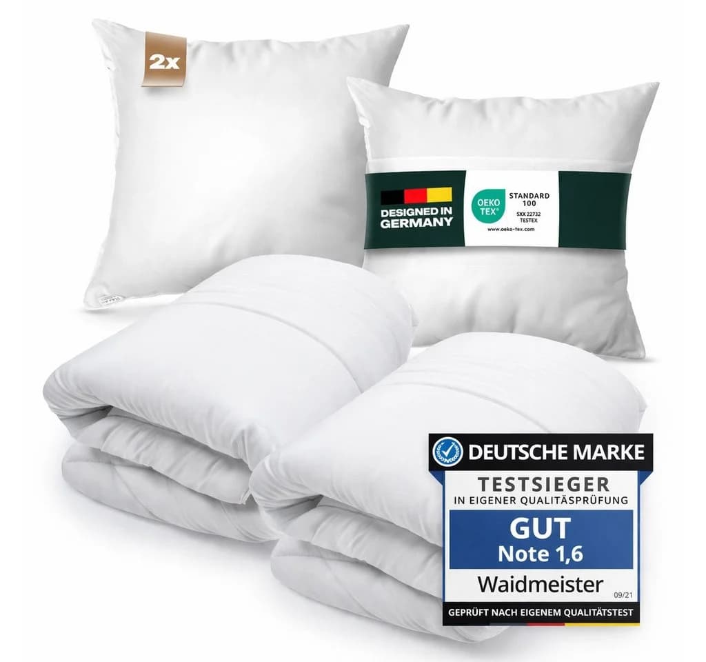 DILUMA Bett-Set 4-teilig Mikrofaser Ganzjahresdecke 135x200 cm - Bild 2