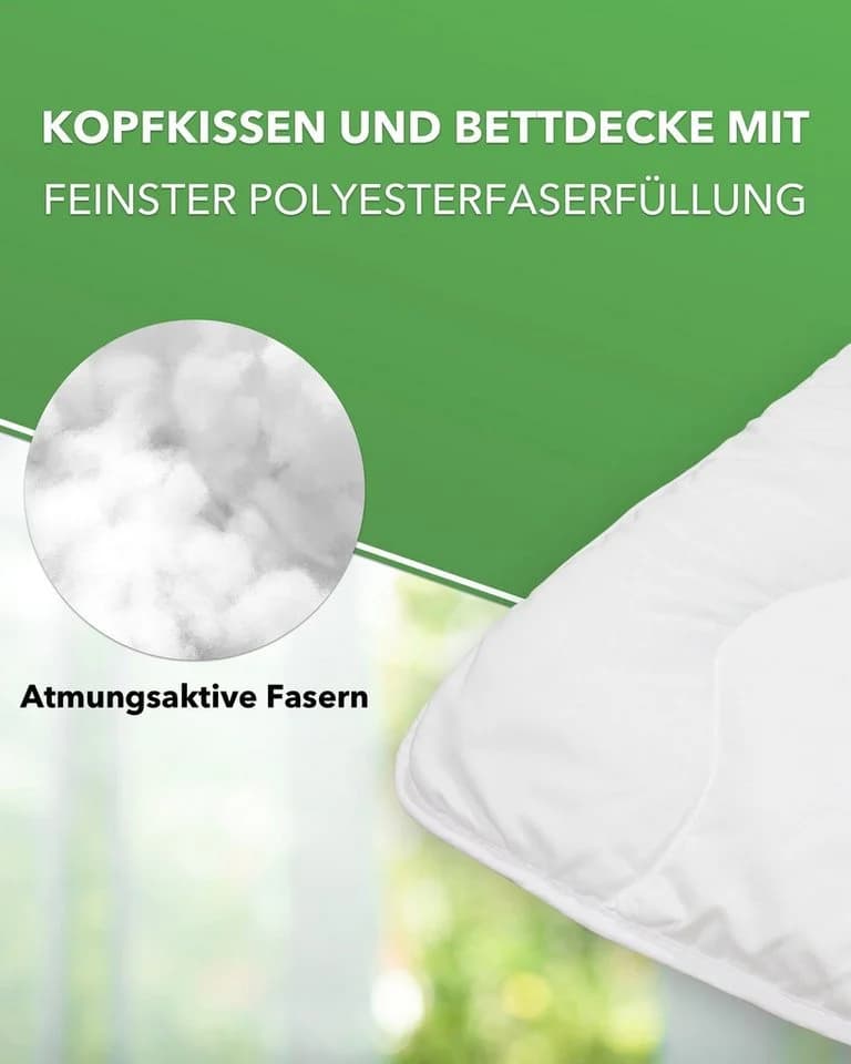 DILUMA Bett-Set 4-teilig Mikrofaser Ganzjahresdecke 135x200 cm - Bild 4