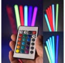 NYVI LED RGB Leuchtstab mit Fernbedienung - Dimmbar, 8 Farben, Polycarbonat Bild 3