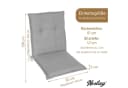 RelaxXL Polsterauflage Florence Grau UV-Schutz Wasserabweisend Bild 3