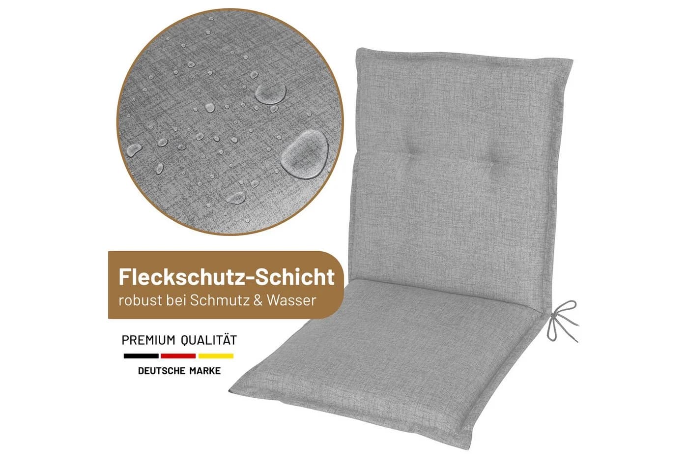 RelaxXL Polsterauflage Florence Grau UV-Schutz Wasserabweisend - Bild 4