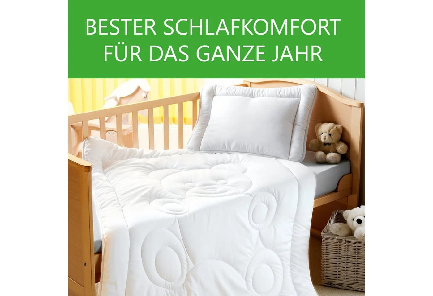 Waidmeister Kinderbettdecke Kinderbettenset mit Bärchensteppung - Bild 3