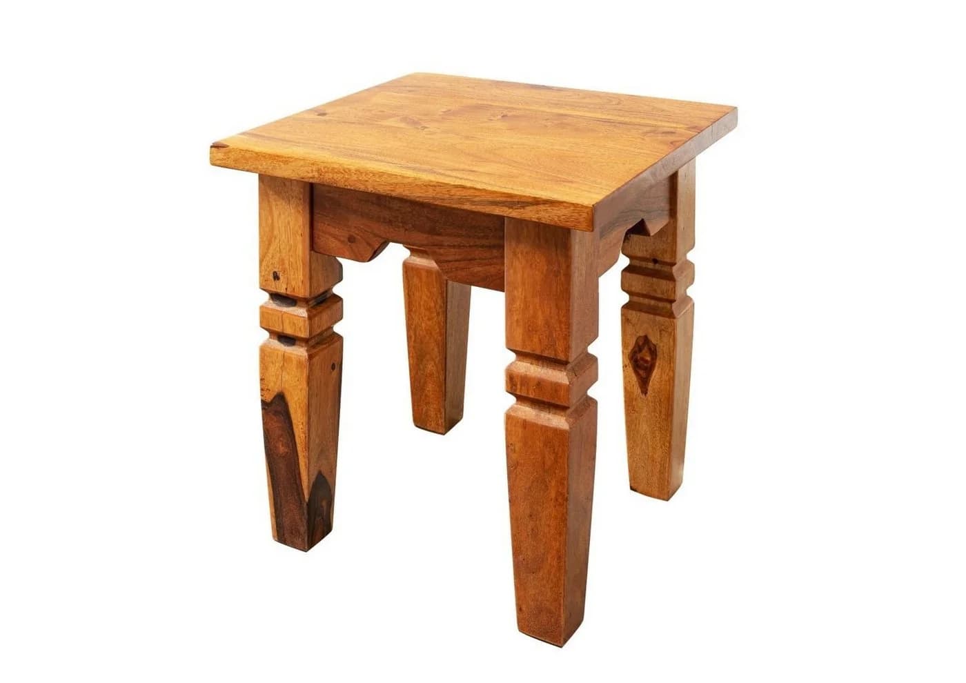 Massivmoebel24 Hocker OXFORD Akazie 42x42x45 Honig Lackiert - Bild 2