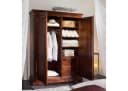 Massivmoebel24 Kleiderschrank OXFORD Akazie Nougat lackiert Bild 1