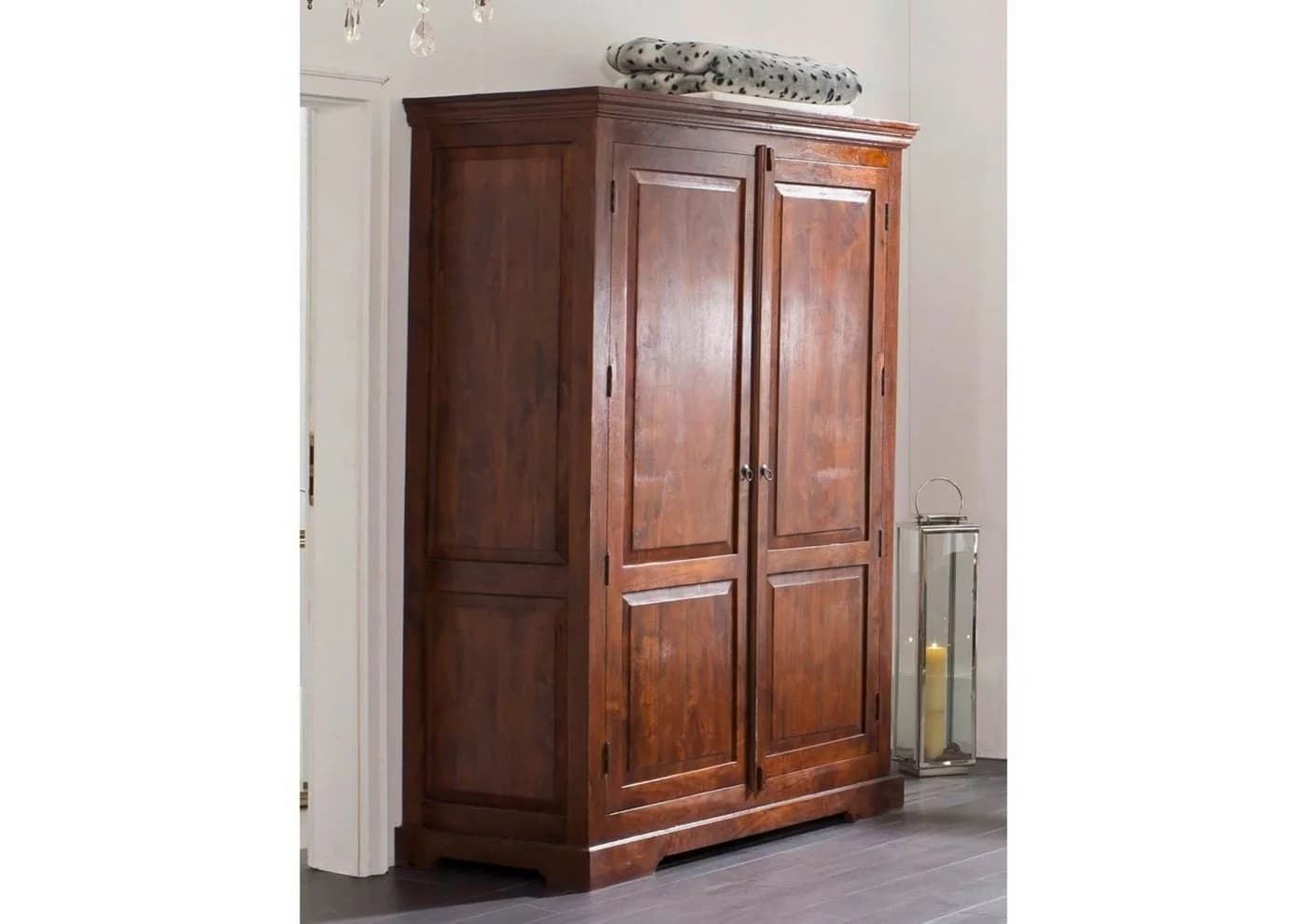 Massivmoebel24 Kleiderschrank OXFORD Akazie Nougat lackiert - Bild 4