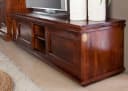 Massivmoebel24 Lowboard OXFORD Massivholz Akazie 160x45x45 Nougat Lackiert Bild 1