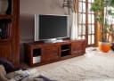 Massivmoebel24 Lowboard OXFORD Massivholz Akazie 160x45x45 Nougat Lackiert Bild 2