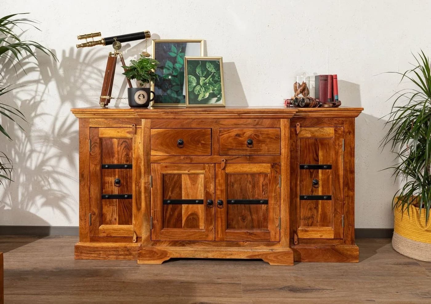 Massivmoebel24 Sideboard OXFORD Akazie honigbraun 160cm - Bild 3