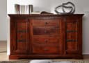 Massivmoebel24 Sideboard OXFORD Massivholz Akazie 150x45x89 Nougat Lackiert Bild 1