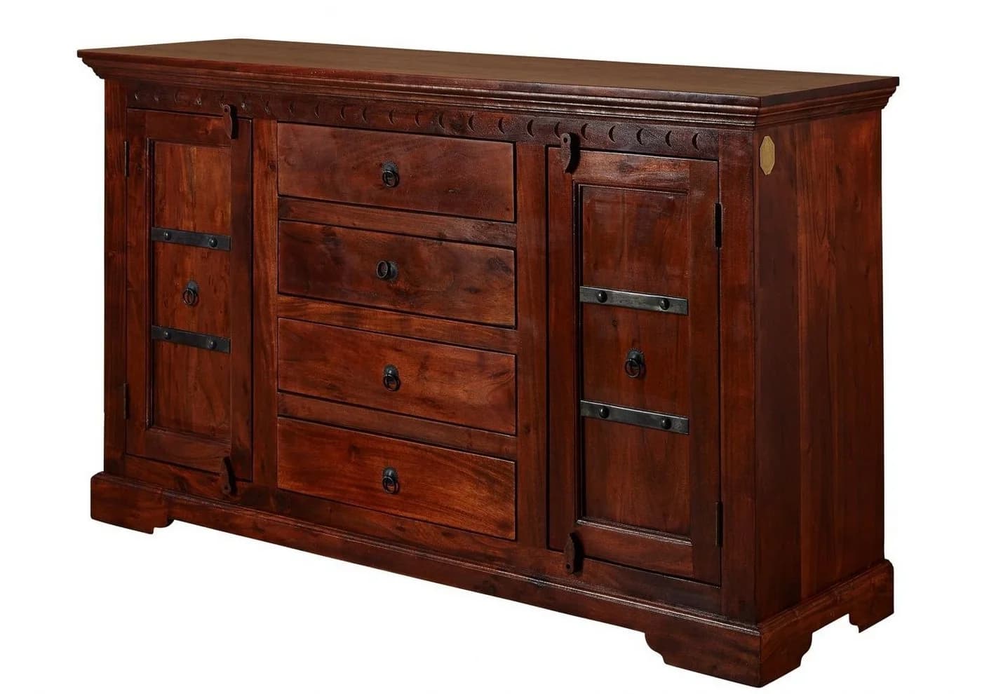 Massivmoebel24 Sideboard OXFORD Massivholz Akazie 150x45x89 Nougat Lackiert - Bild 2