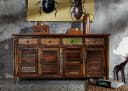 Massivmoebel24 Sideboard FABLE Massivholz Altholz 183x42x90 mehrfarbig lackiert Bild 3