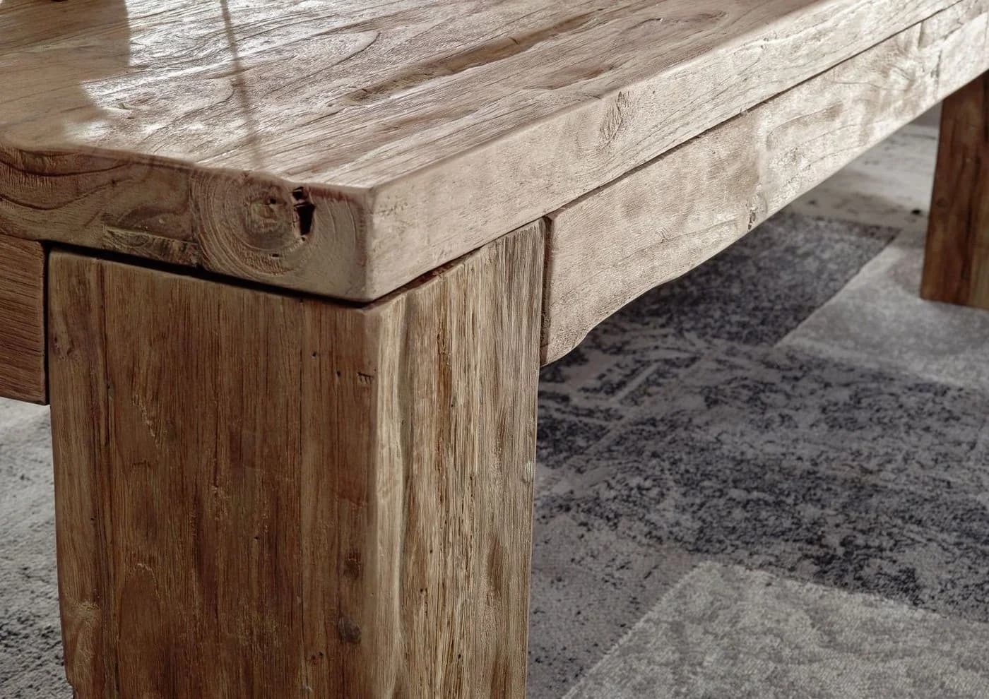 Massivmoebel24 Couchtisch BASSANO Teak Massivholz - Bild 5