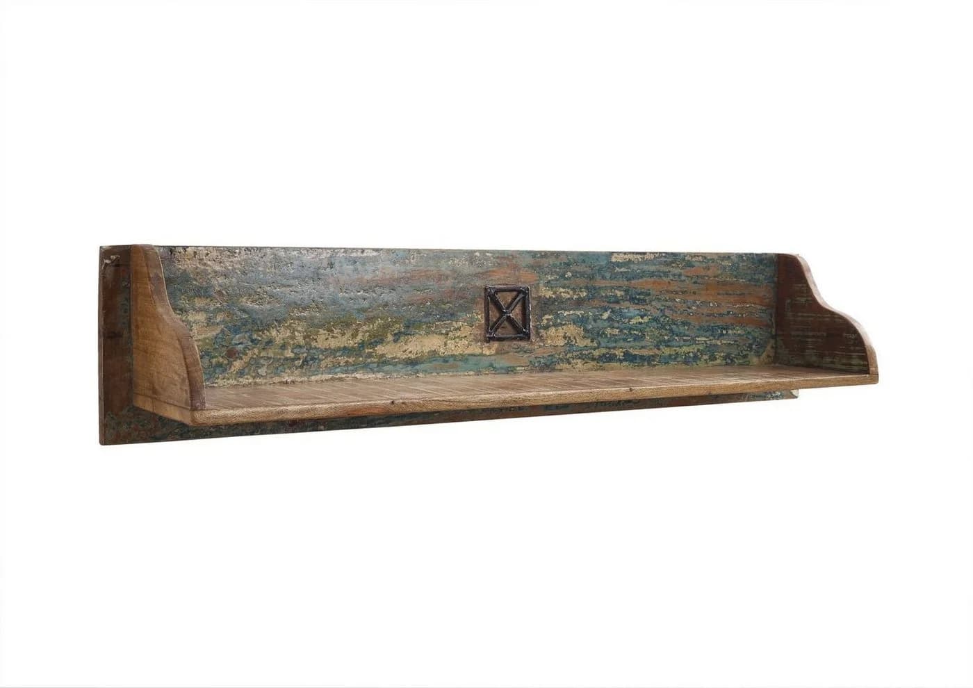 Massivmoebel24 Wandregal NATURE OF SPIRIT 1-tlg. Altholz 116x22x24 mehrfarbig lackiert - Bild 2