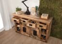 Massivmoebel24 Sideboard RAILWAY Eiche Massivholz Industrial Design Bild 5