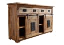 Massivmoebel24 Sideboard RAILWAY Mango Massivholz Beige Industrial Bild 2