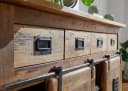 Massivmoebel24 Sideboard RAILWAY Mango Massivholz Beige Industrial Bild 5