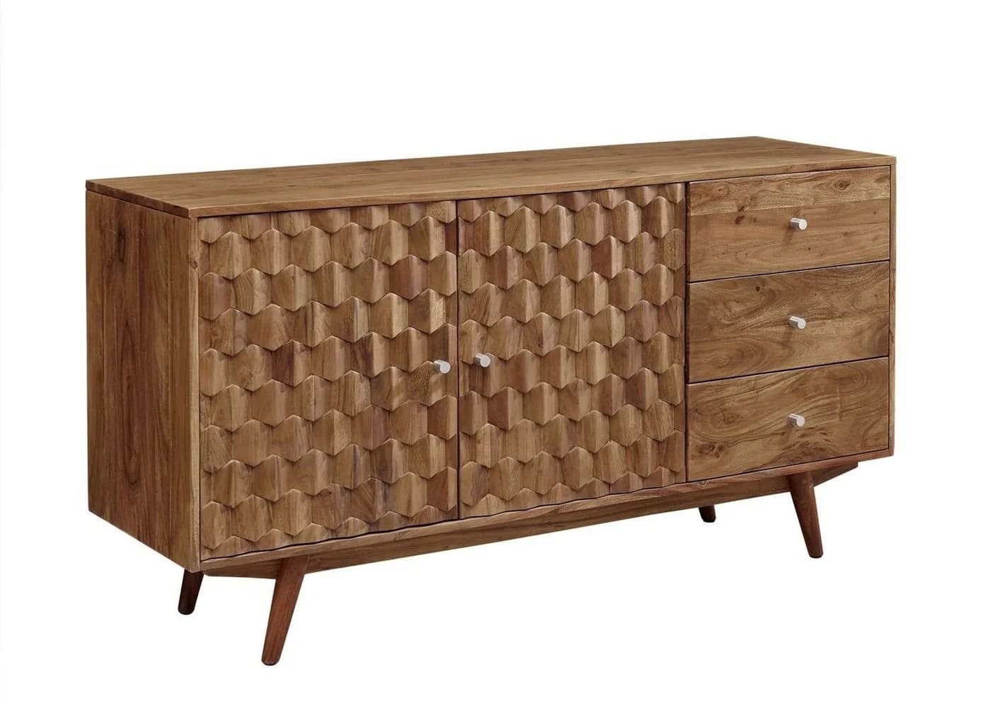 Massivmoebel24 Sideboard MOSAYK Akazie Massivholz natur lackiert - Bild 2