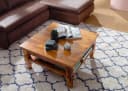 Massivmoebel24 Couchtisch Akazie 85x85x45 cm honig lackiert OXFORD Bild 1