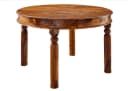 Massivmoebel24 Esstisch OXFORD Massivholz Akazie 120x120x76 cm Honig Lackiert Bild 2