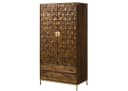 Massivmoebel24 Kleiderschrank DIAMOND Braun Art Déco Bild 2