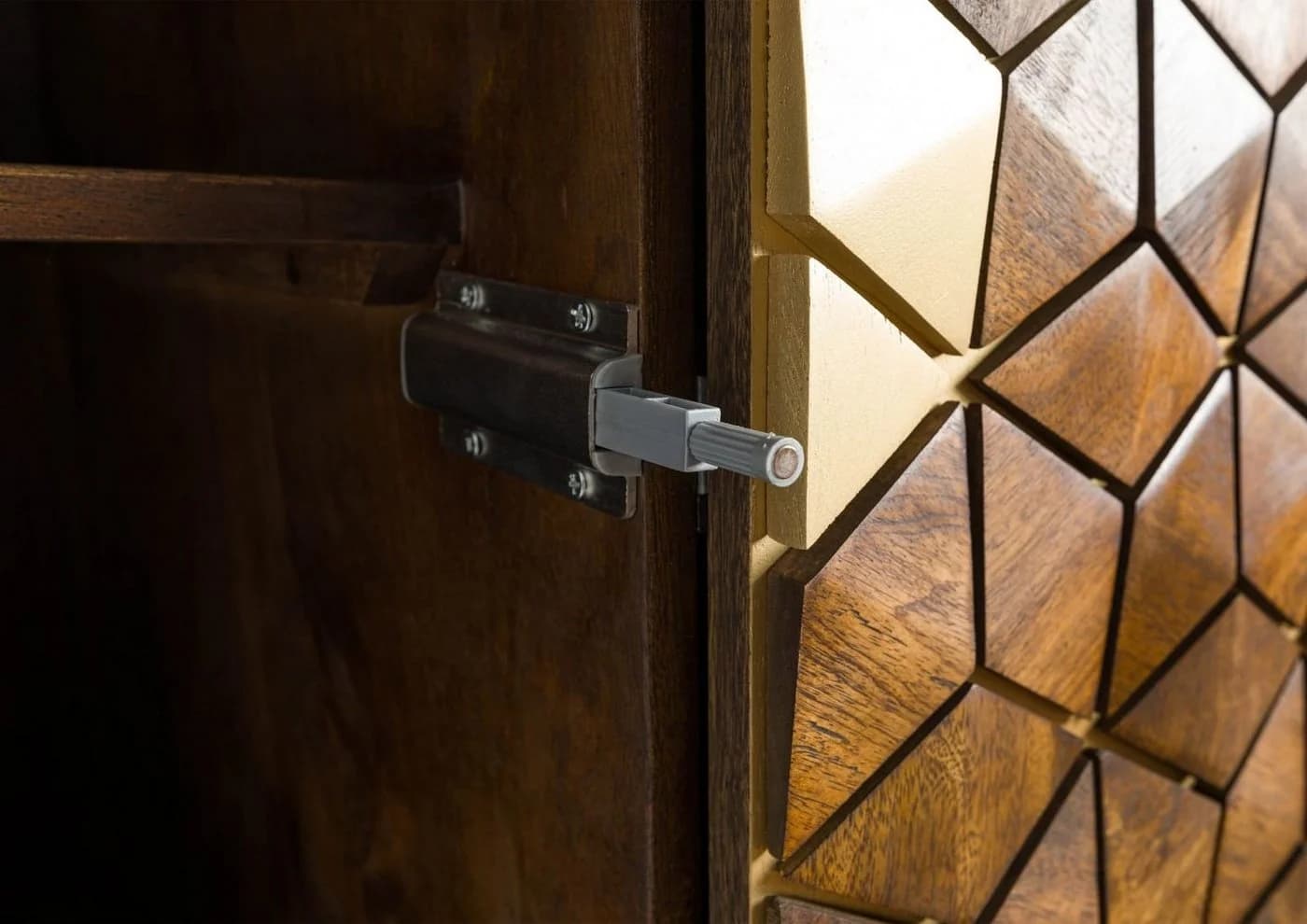 Massivmoebel24 Kleiderschrank DIAMOND Braun Art Déco - Bild 5
