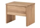 Massivmoebel24 Nachttisch Wildeiche massiv beige geölt Balkenoptik Bild 2