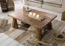 Massivmoebel24 Couchtisch BASSANO Teak Massivholz natur Bild 1