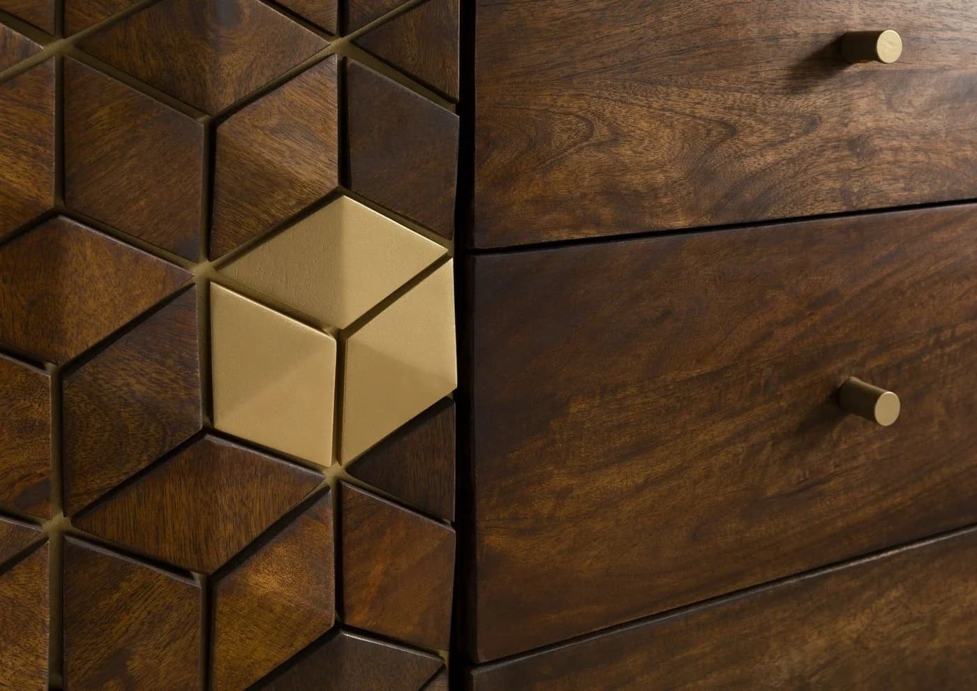 Massivmoebel24 Sideboard DIAMOND Vollmassiv Mango Braun - Bild 5