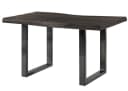 Massivmoebel24 Baumkantentisch FREEFORM Mango grau / U-Beine anthrazit Bild 2