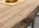 Massivmoebel24 Esstisch FREEFORM Mango Massivholz beige silber Bild 5
