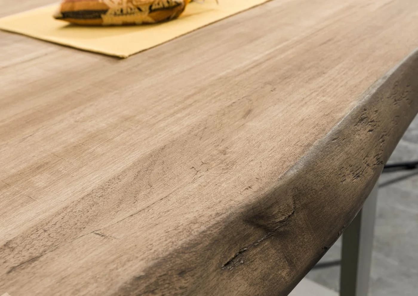 Massivmoebel24 Esstisch FREEFORM Mango Massivholz beige silber - Bild 5