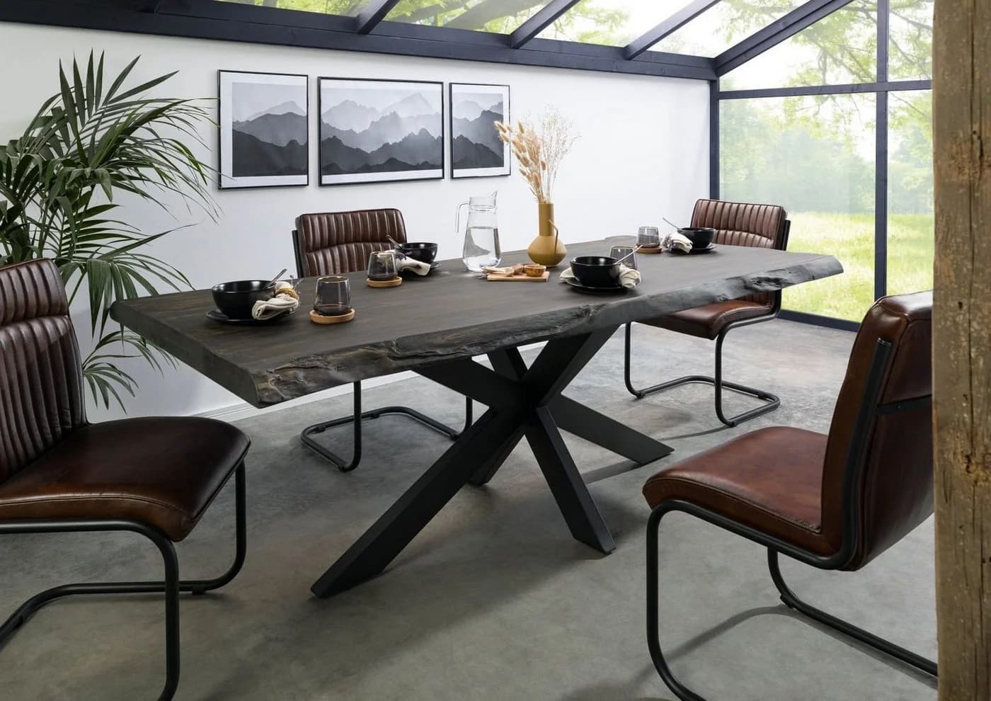Baumkantentisch FREEFORM 180x90x77 cm Mangoholz Massiv - Bild 2