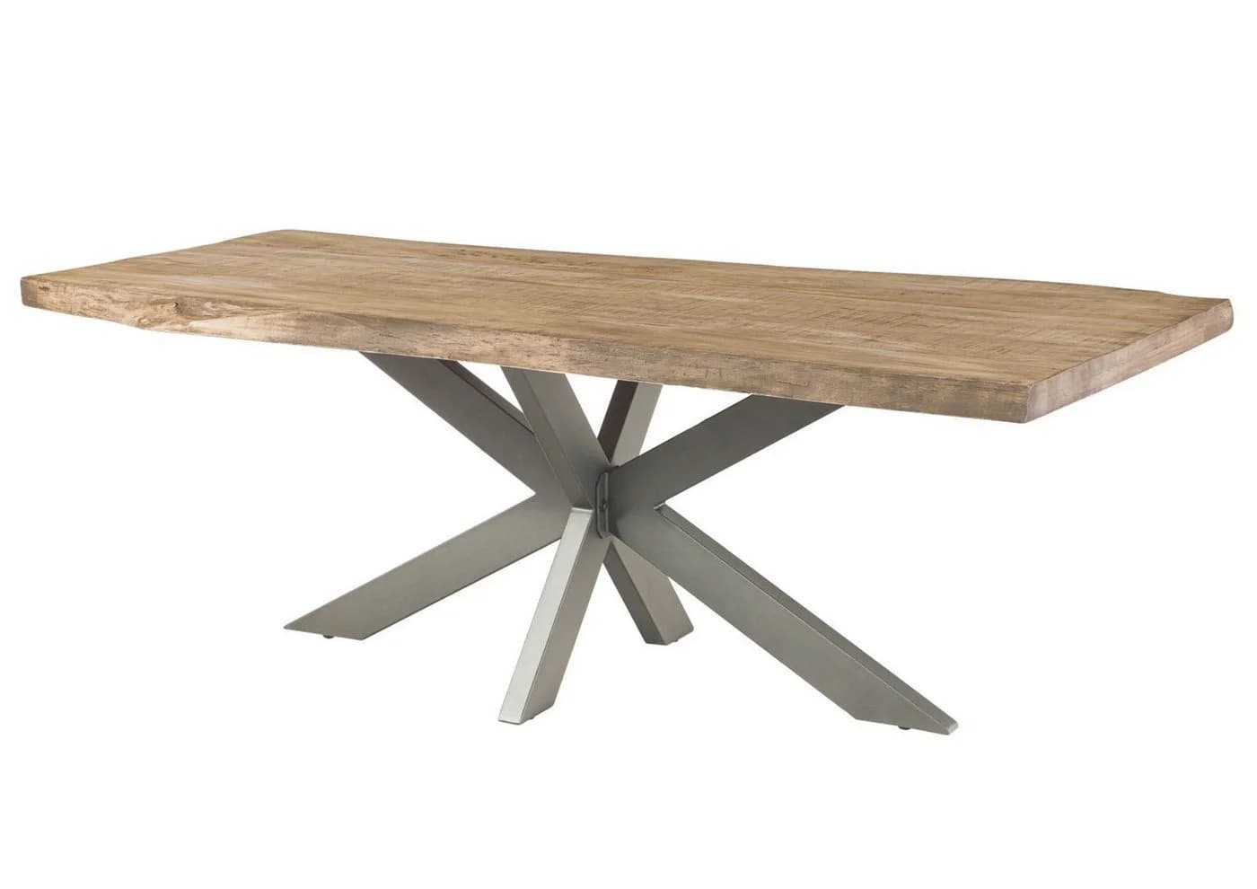 Massivmoebel24 Esstisch FREEFORM Mango Massivholz Beige Lackiert - Bild 2