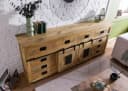 Massivmoebel24 Sideboard RAILWAY Massivholz Mango Industrial-Look Bild 1